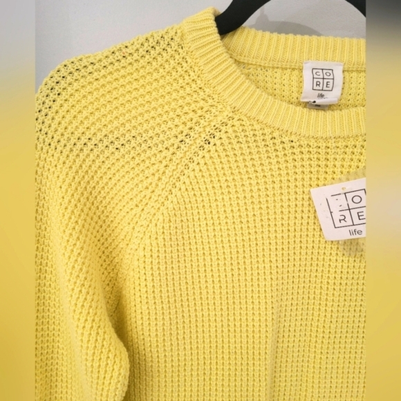 NWT- Core life yellow sweater- Small - Picture 4 of 4